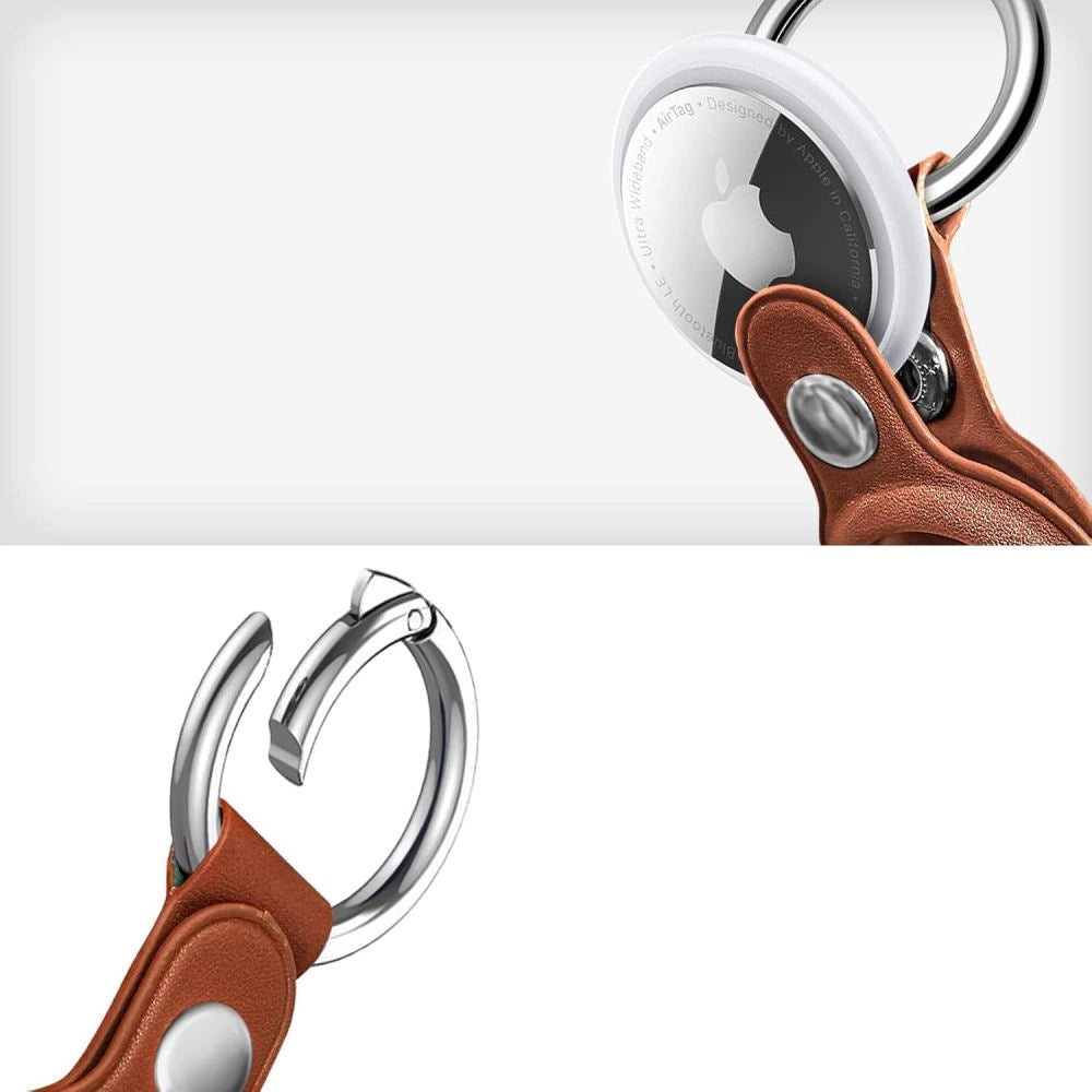 Etui Tech-Protect NaturalFit na Apple AirTag 1 / 2 - brązowy – zdjęcie 2