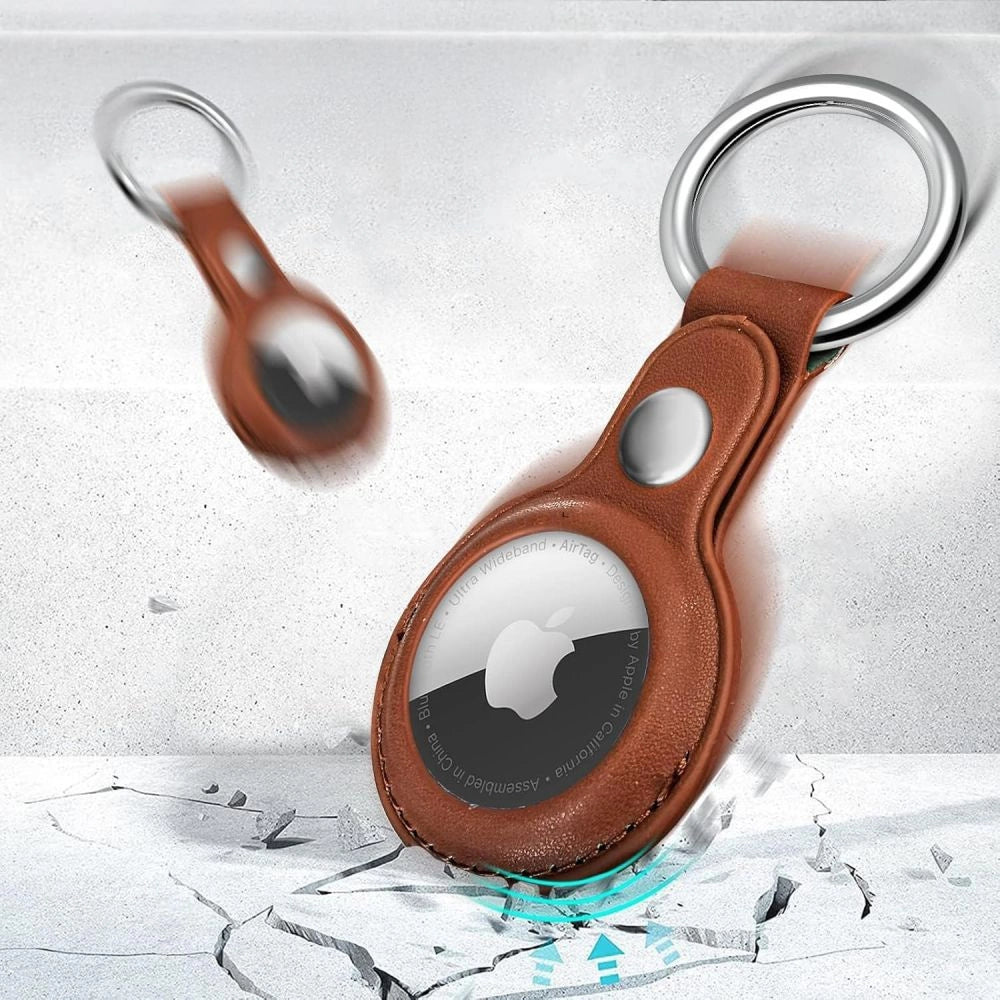 Etui Tech-Protect NaturalFit na Apple AirTag 1 / 2 - brązowy – zdjęcie 4