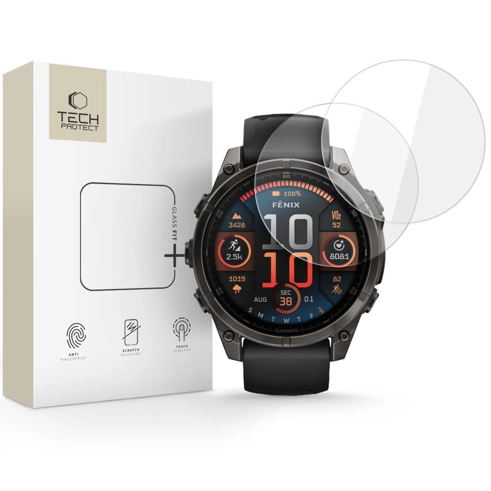 Szkło hartowane Tech-Protect Glass na Garmin Fenix 8 47 mm - przezroczyste