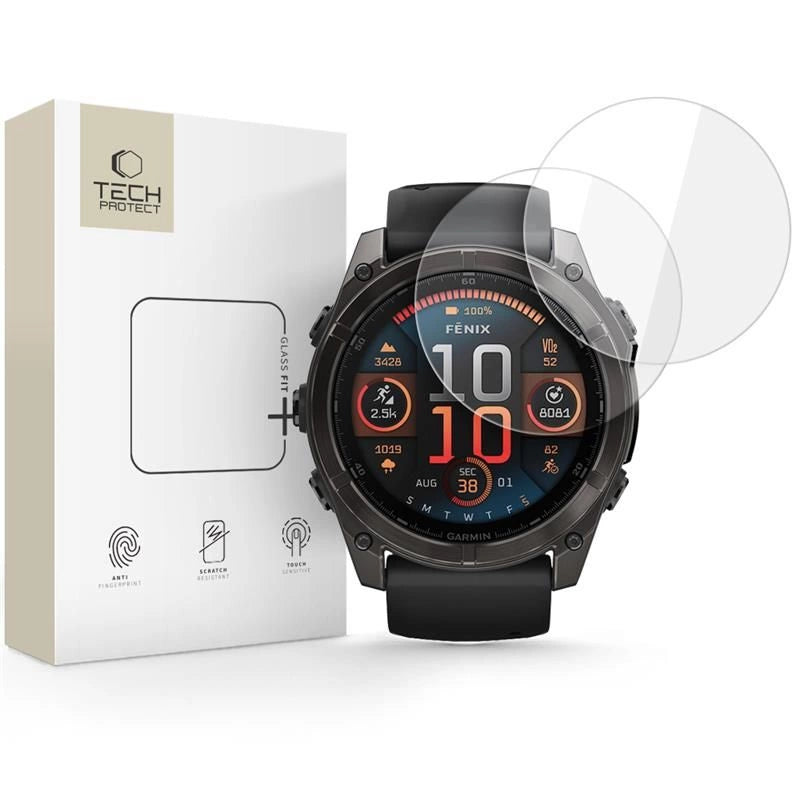 Szkło hartowane Tech-Protect Glass na Garmin Fenix 8 51 mm - przezroczyste