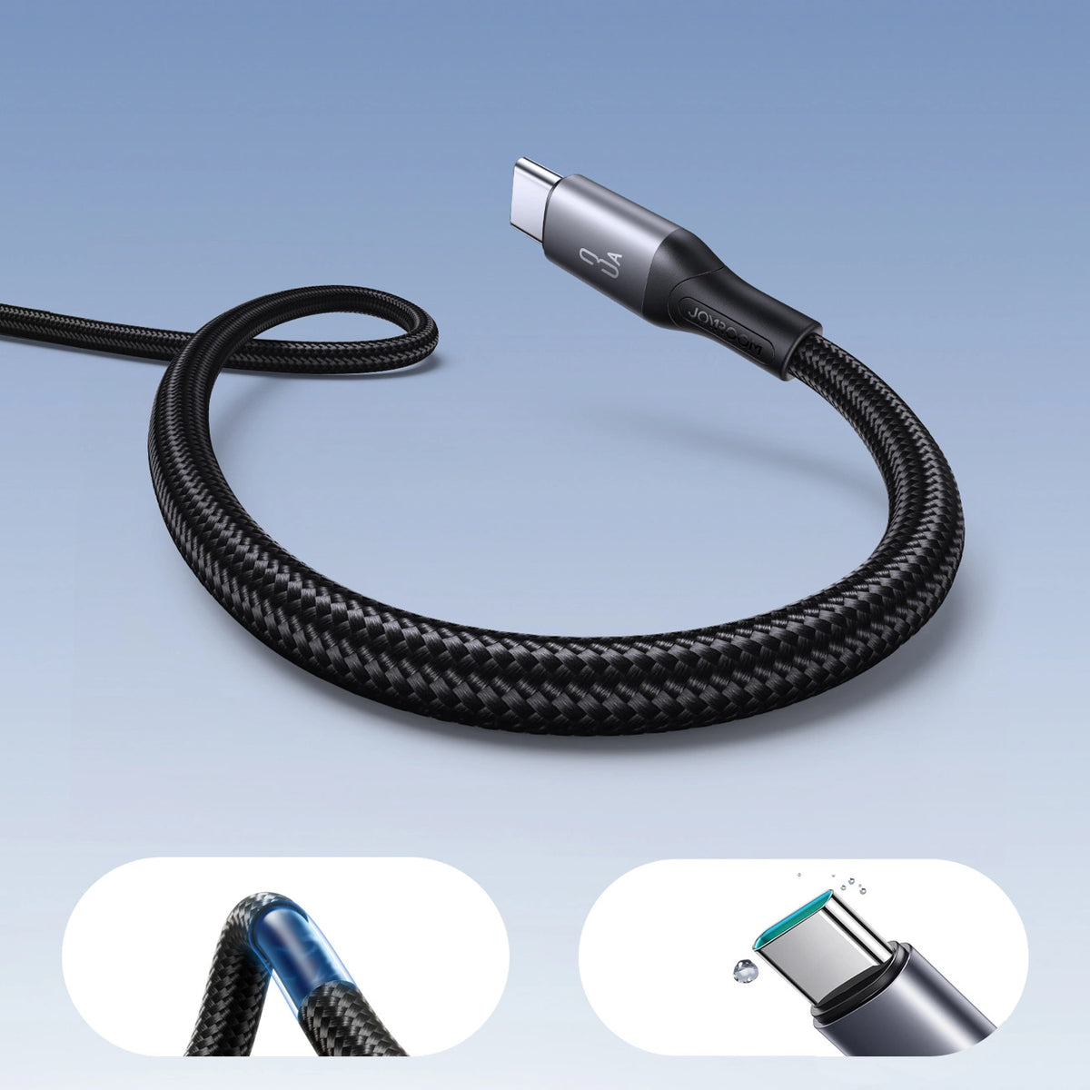 Kabel Joyroom S-A28 Flash Series 3A USB-A - USB-C 1m - czarny