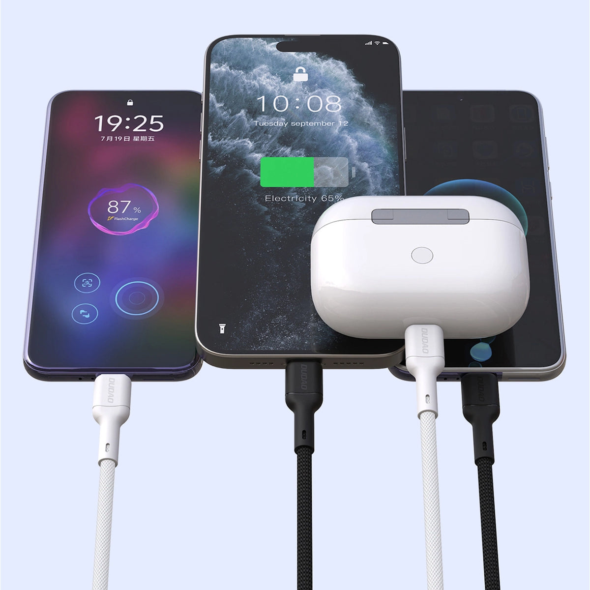 Kabel Dudao L9C 65W USB-C - USB-C 1m - czarny – zdjęcie 4