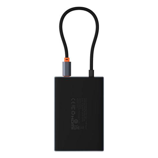 Hub USB-C 8w1 Baseus PioneerJoy HDMI 4K@60Hz + HDMI 4K@30Hz + - szary