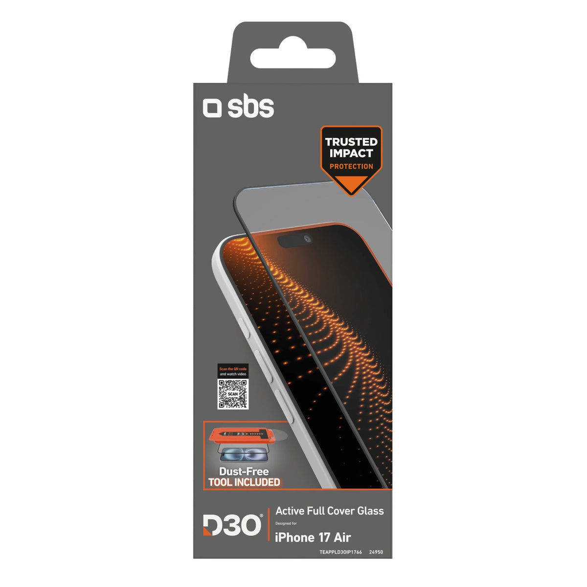 Szkło ochronne SBS z technologią D3O zestaw z aplikatorem na iPhone 17 Air – zdjęcie 2