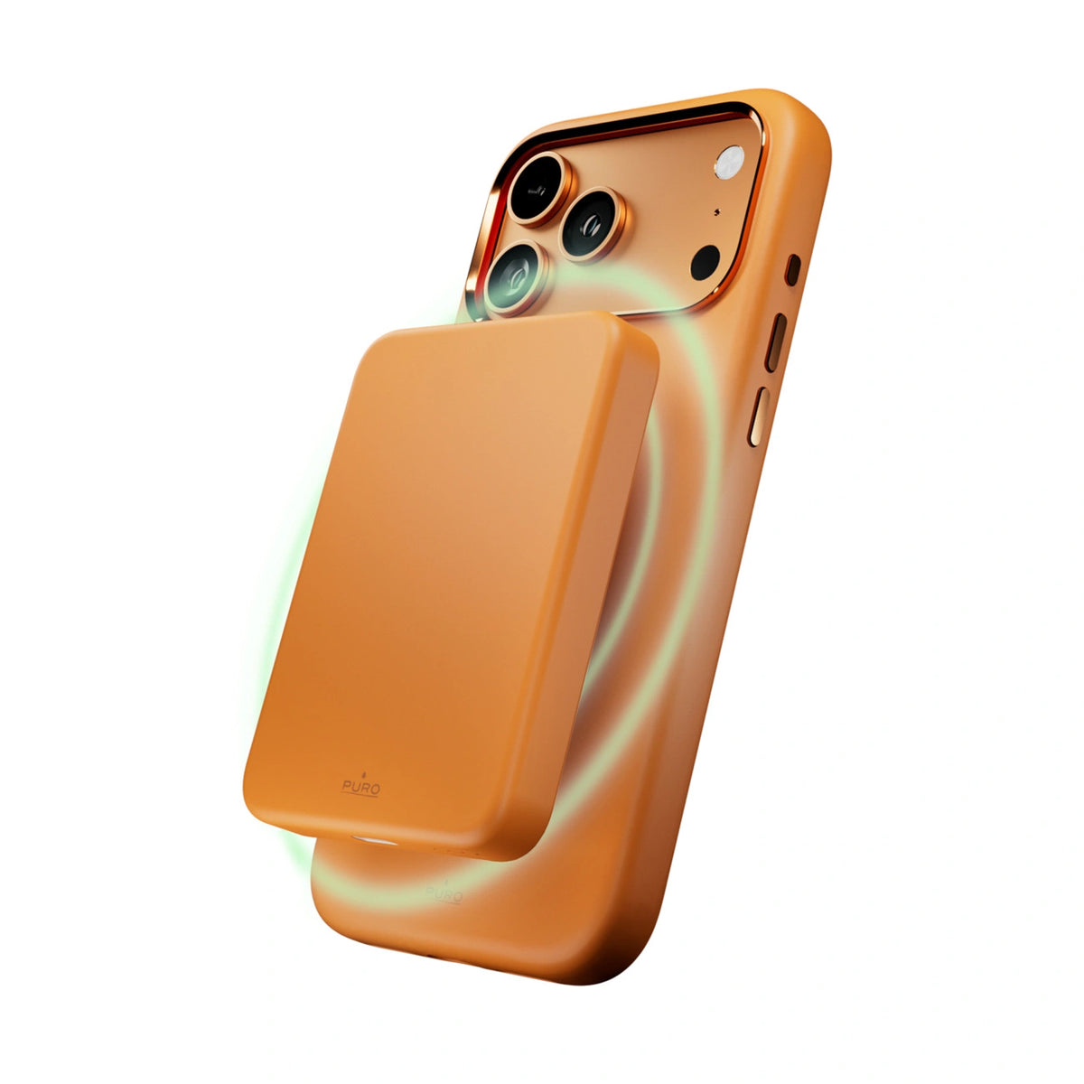 Etui silikonowe Puro Icon Mag Pro Liquid Silicone na iPhone - pomarańczowe – zdjęcie 3