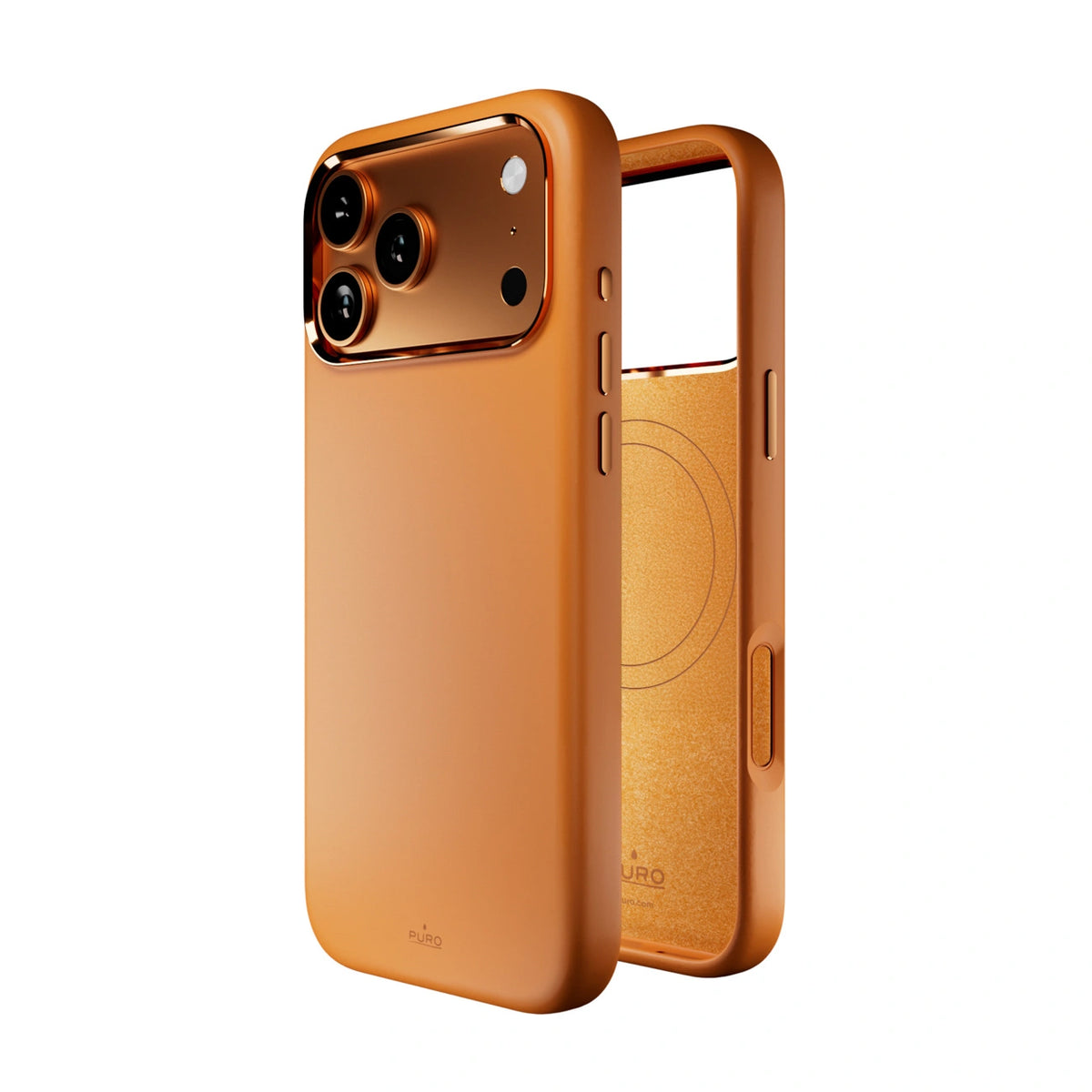 Etui silikonowe Puro Icon Mag Pro Liquid Silicone na iPhone - pomarańczowe – zdjęcie 4