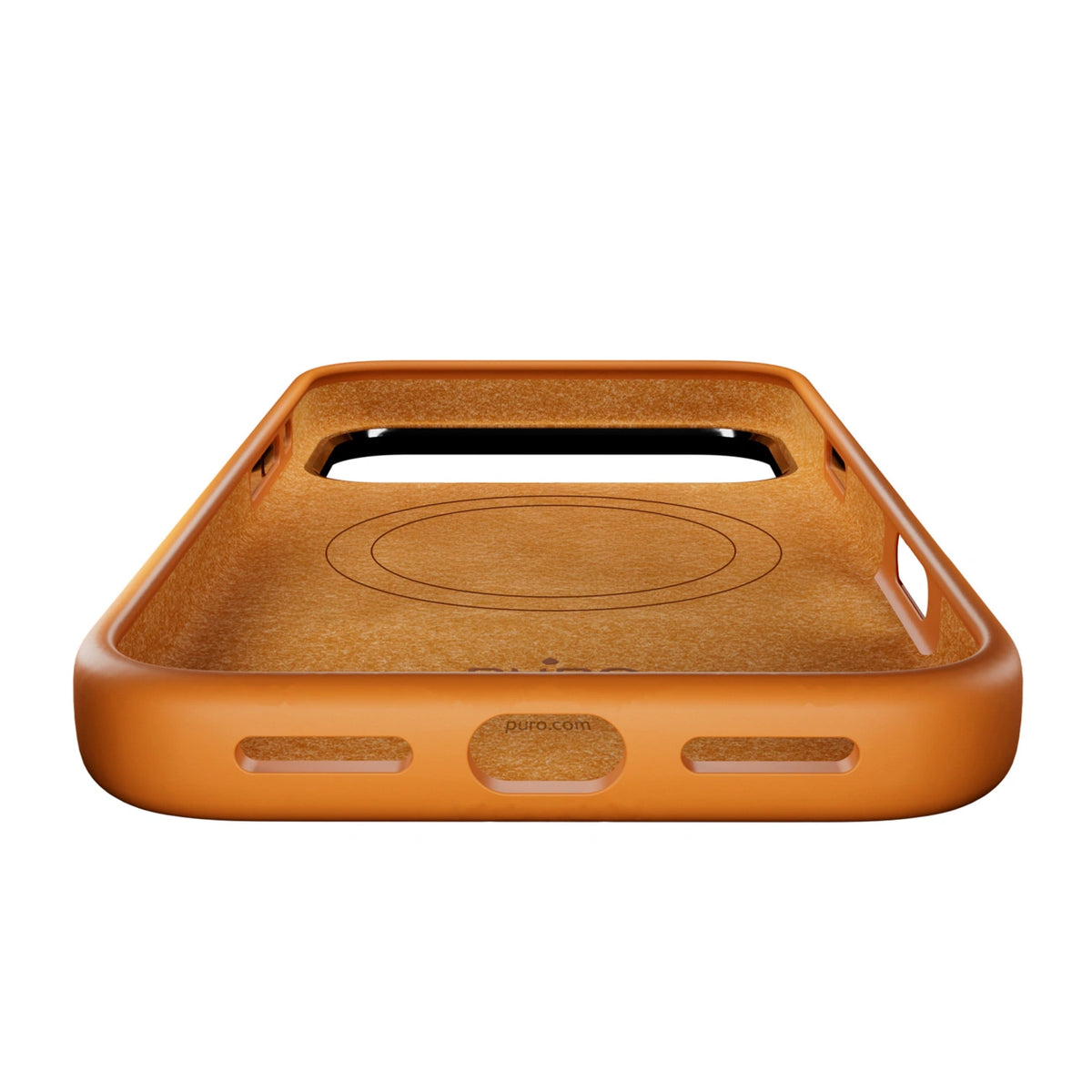Etui silikonowe Puro Icon Mag Pro Liquid Silicone na iPhone - pomarańczowe – zdjęcie 6