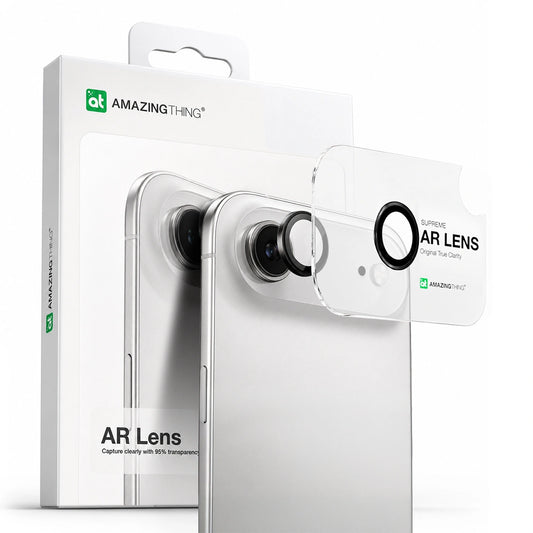 Szkło na aparat AMAZINGTHING na iPhone 17 Air z czarną ramką aluminiową