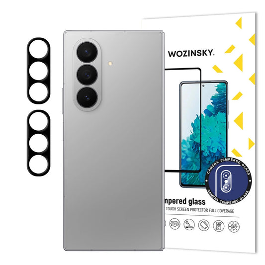 Czarne szkło na aparat Wozinsky na Samsung Galaxy Z Fold 7, zestaw 2 sztuk