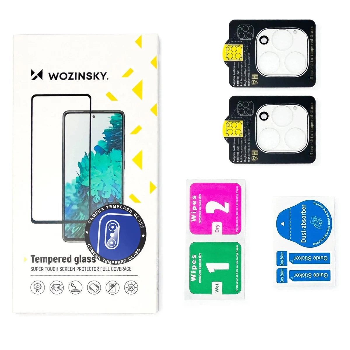 Czarne szkło na aparat Wozinsky Full Camera na iPhone 17, zestaw 2 sztuk – zdjęcie 3