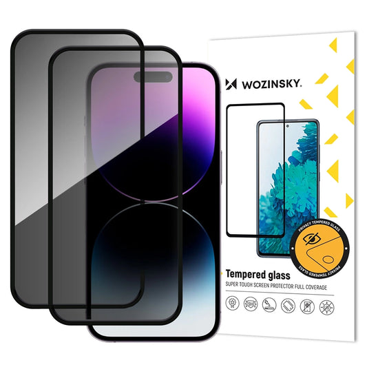 Szkło hartowane Wozinsky Privacy Glass na iPhone 17 Air, zestaw 2 sztuk