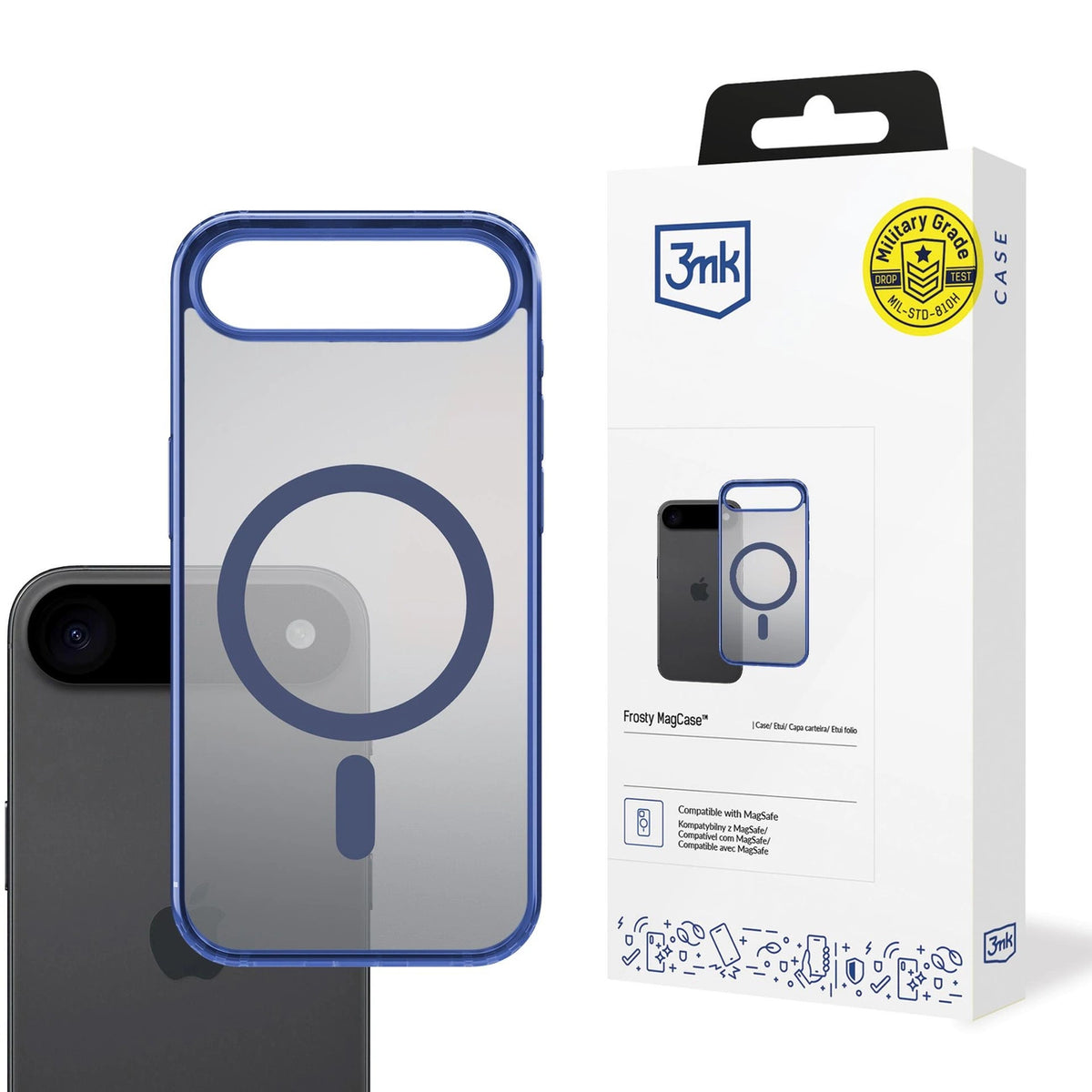 Etui 3mk Frosty MagCase na iPhone Air - niebieskie