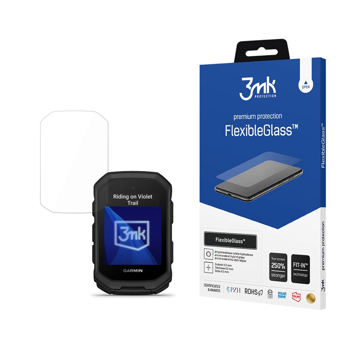Szkło hybrydowe 3mk FlexibleGlass na Garmin Edge MTB