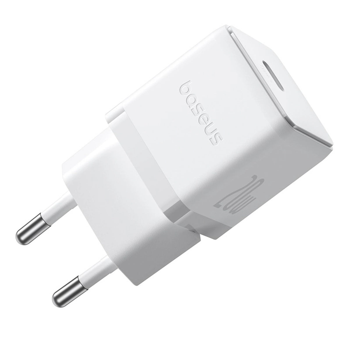 Ładowarka sieciowa Baseus Palm 1C 20W (z kablem Baseus Mini White - biała – zdjęcie 2