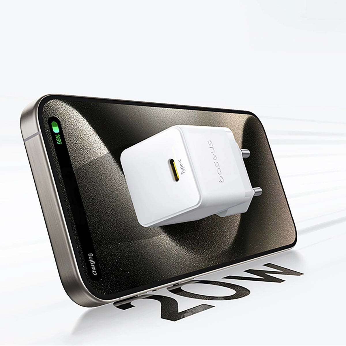Ładowarka sieciowa Baseus Palm 1C 20W (z kablem Baseus Mini White - biała – zdjęcie 13