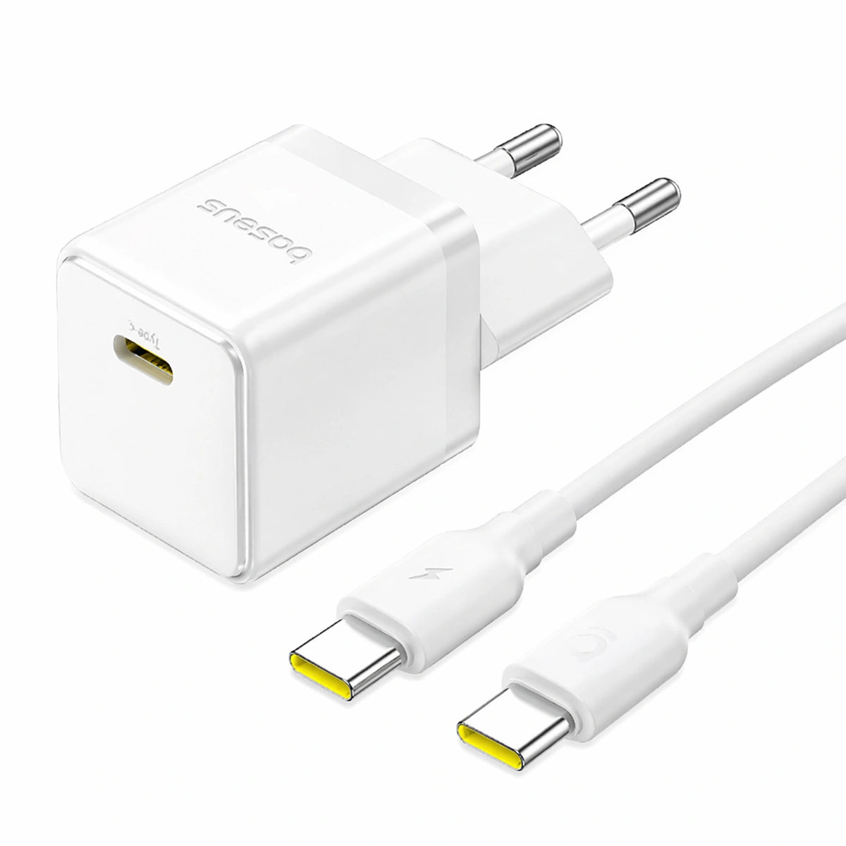 Ładowarka sieciowa Baseus Palm 1C 20W (z kablem Baseus Mini White - biała
