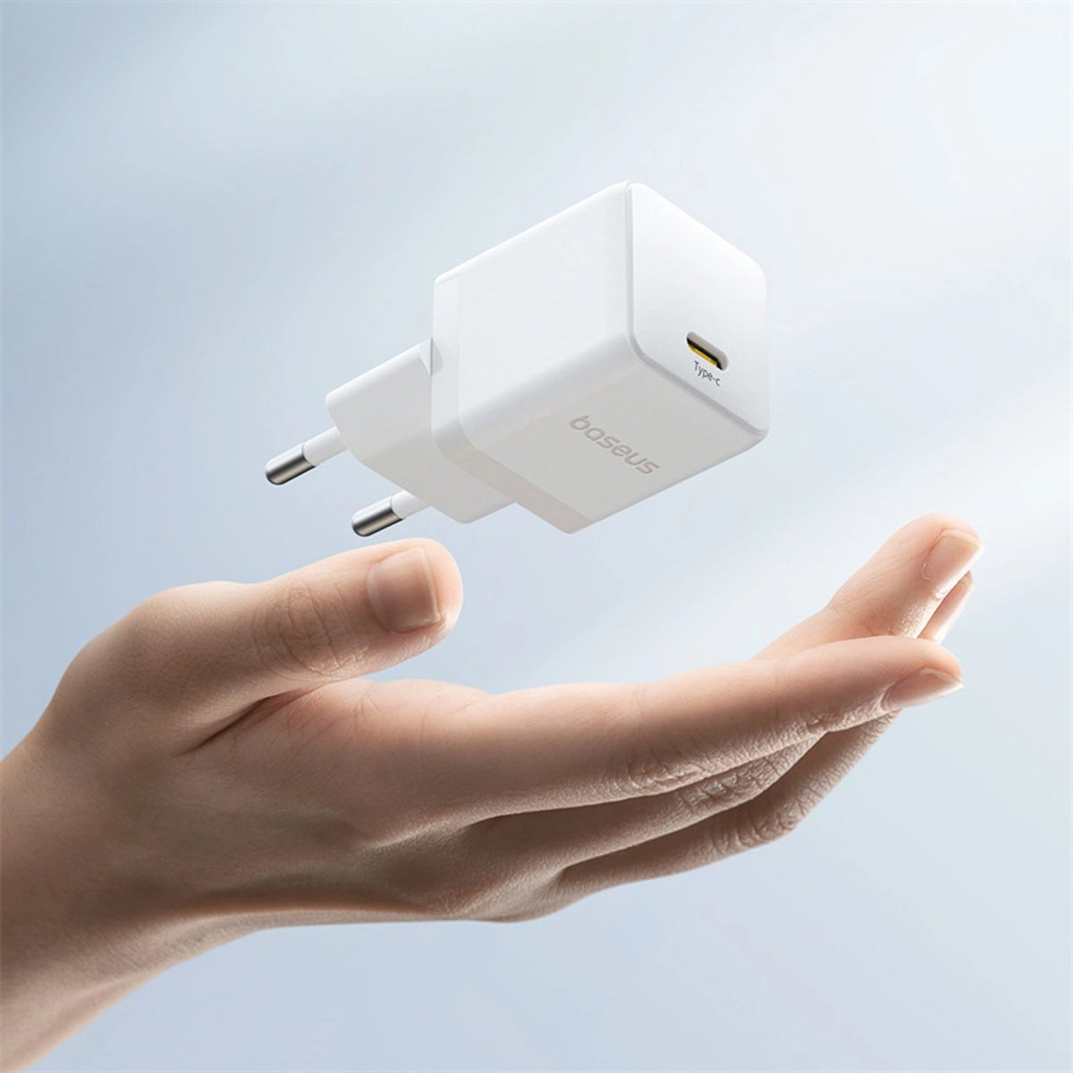 Ładowarka sieciowa Baseus Palm 1C 20W (z kablem Baseus Mini White - biała – zdjęcie 10