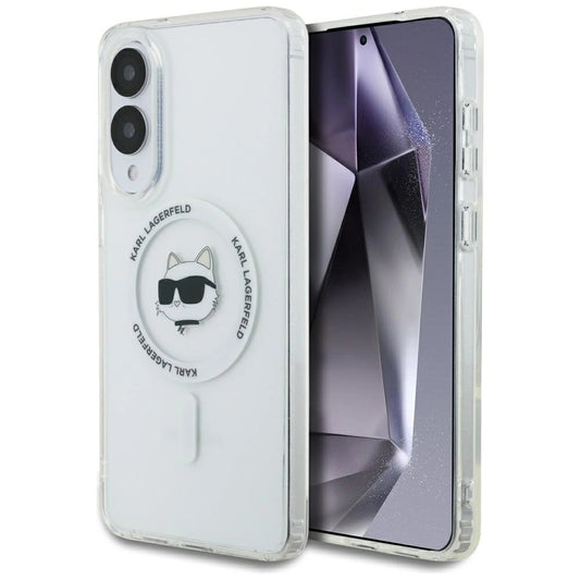Etui Karl Lagerfeld Button Choupette na Samsung Galaxy S25 Edge - białe