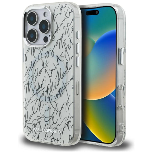 Etui Karl Lagerfeld IML Karl Script Pattern na iPhone 16 Pro Max - białe