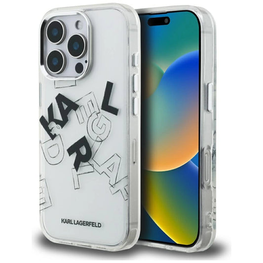 Etui Karl Lagerfeld IML Sketched Graphic na iPhone 16 Pro - przezroczyste