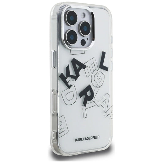 Etui Karl Lagerfeld IML Sketched Graphic na iPhone 16 Pro - przezroczyste