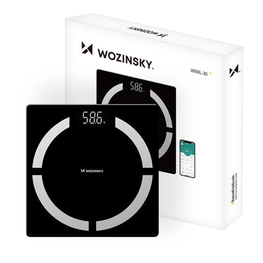 Waga łazienkowa Wozinsky WIWL-30 inteligentna Bluetooth - czarna