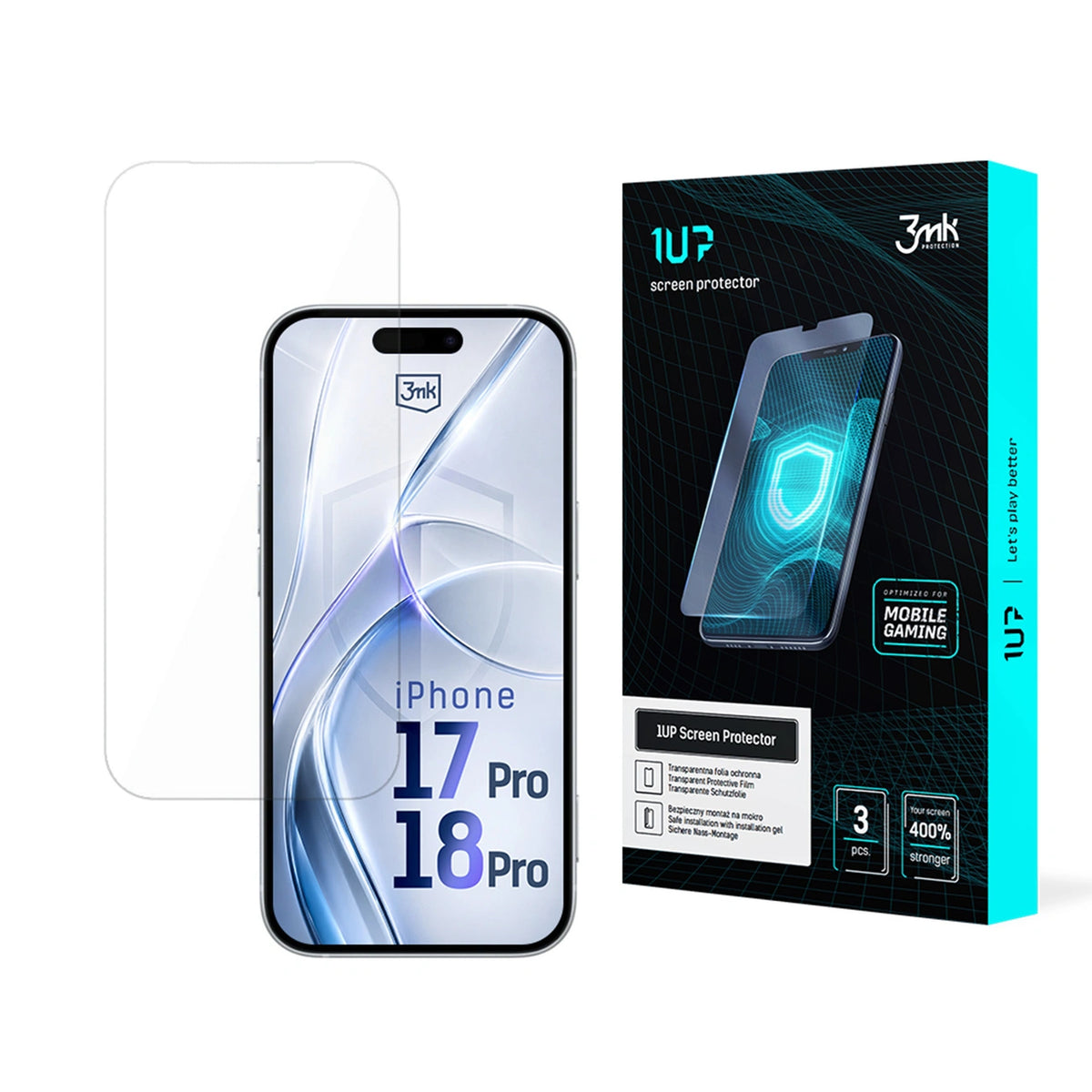 Folia dla graczy 3mk 1UP na Apple iPhone 17 Pro / 18 Pro