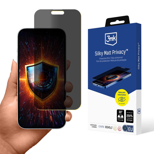 Prywatyzująca folia ochronna 3mk Silky Matt Privacy na Apple iPhone 17 Air