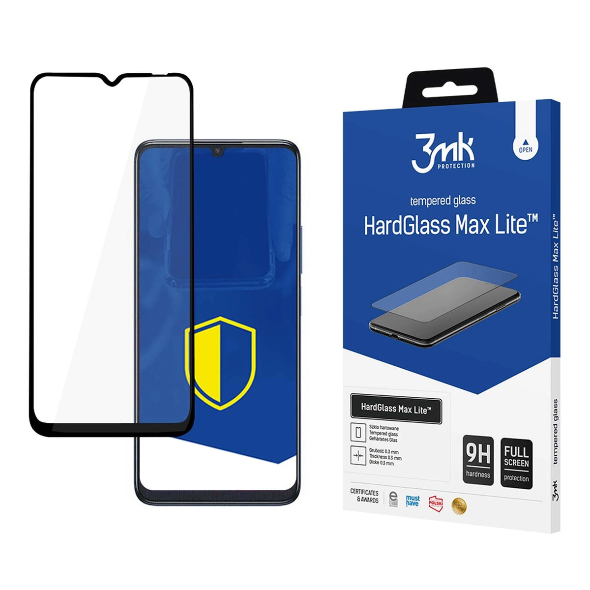 Szkło hartowane 3mk HardGlass Max Lite Black na TCL 505