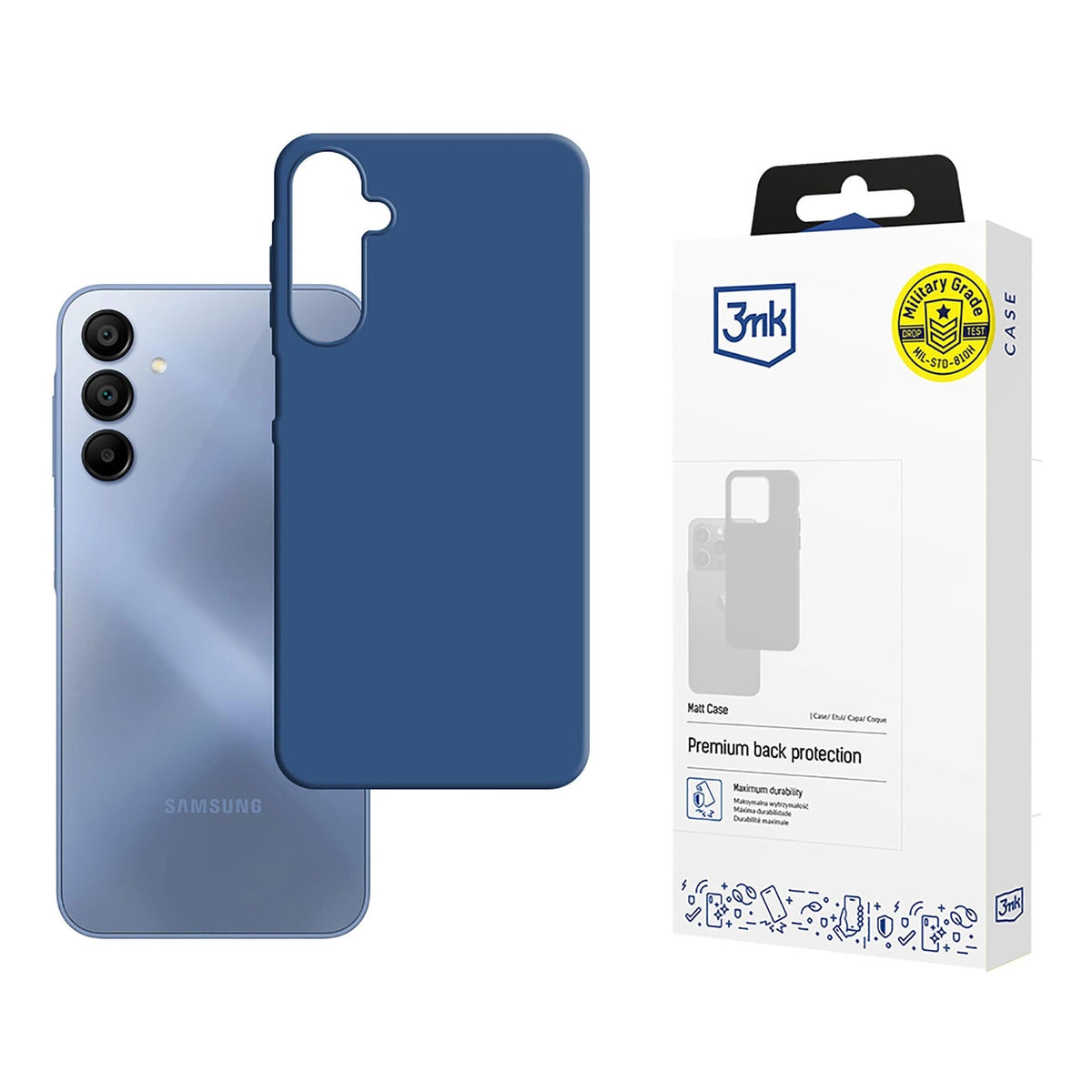 Etui 3mk Matt Case na Samsung Galaxy A15 5G - niebieskie matowe