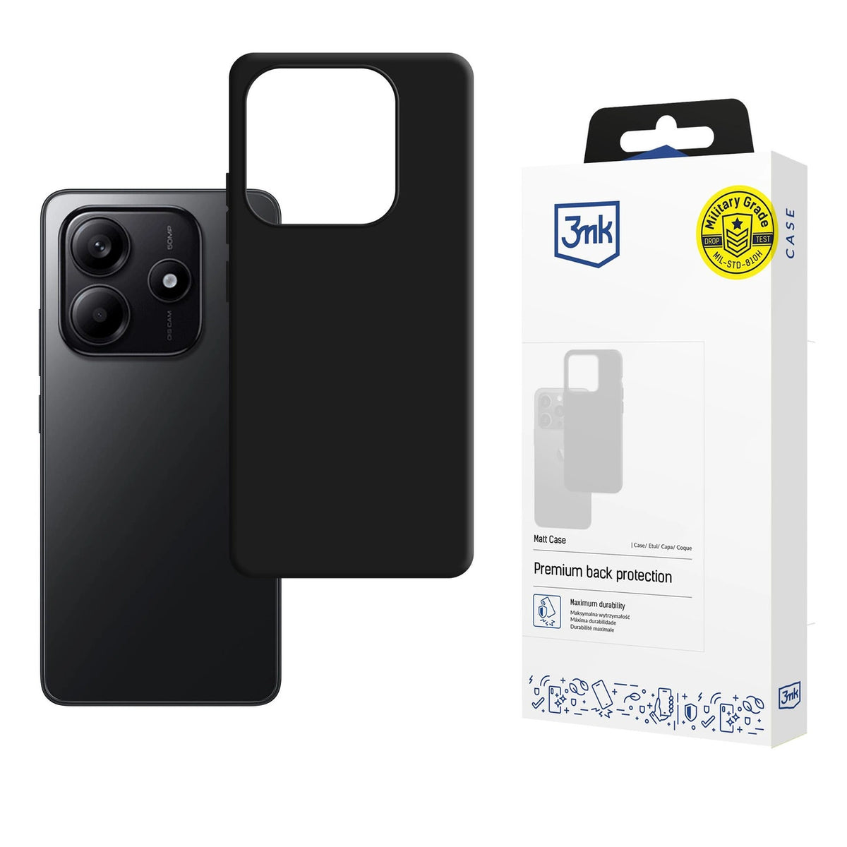 Etui 3mk Matt Case na Infinix Smart 8 - czarne matowe