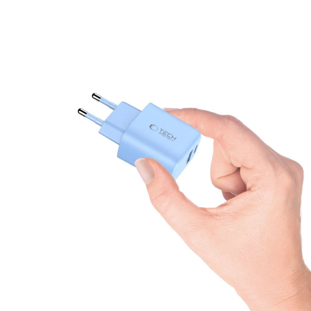 Ładowarka sieciowa Tech-Protect NCA20 PD 20W QC3.0 USB-A - niebieska – zdjęcie 5