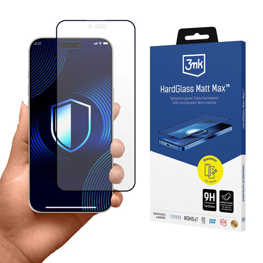 Matowe szkło hartowane 3mk HardGlass Matt Max na Apple Iphone 17 Air