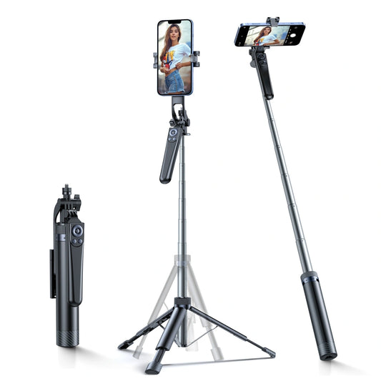 Selfie stick Wozinsky WC1Y70S teleskopowy tripod 1.7m na telefon - czarny