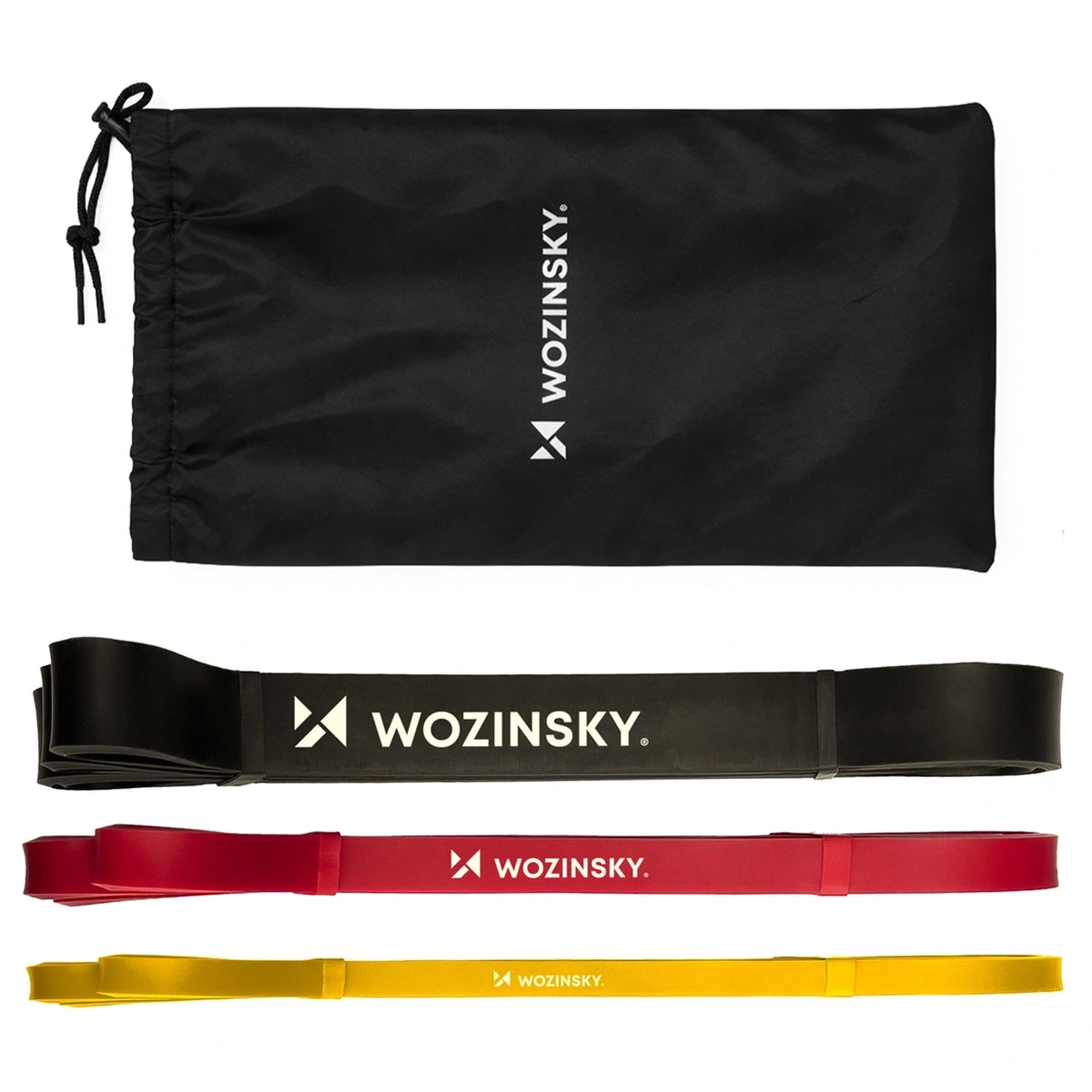 Gumy oporowe do ćwiczeń Wozinsky WGO-3 z lateksu - 3 szt. – zdjęcie 2
