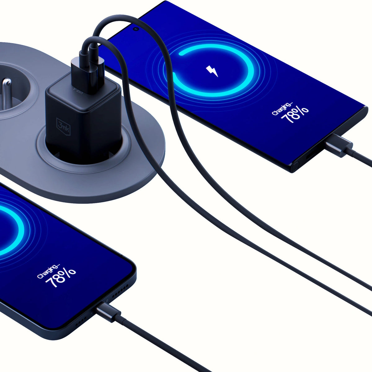 Ładowarka sieciowa 3mk Hyper GaN Charger 20W QC4+ PD PPS USB-C - czarna – zdjęcie 2