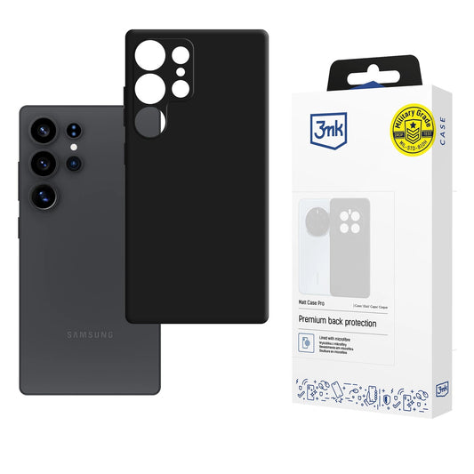 Etui 3mk Matt Case Pro na Samsung Galaxy S25 Ultra - czarne matowe