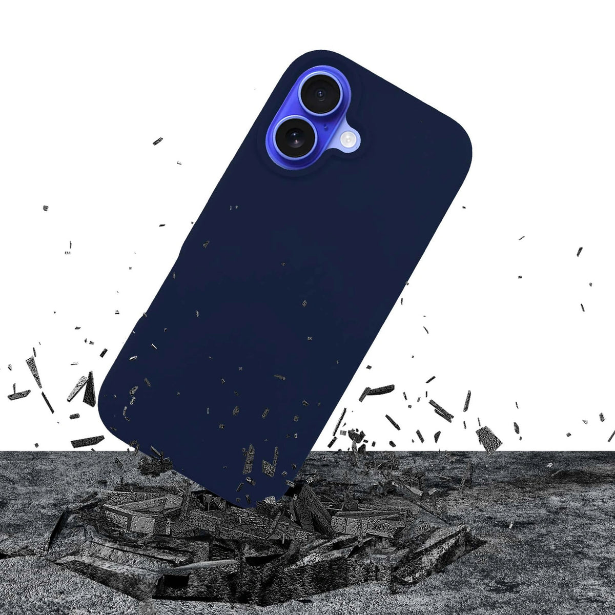 Etui 3mk Silicone Case na iPhone 16 Plus - granatowe – zdjęcie 2