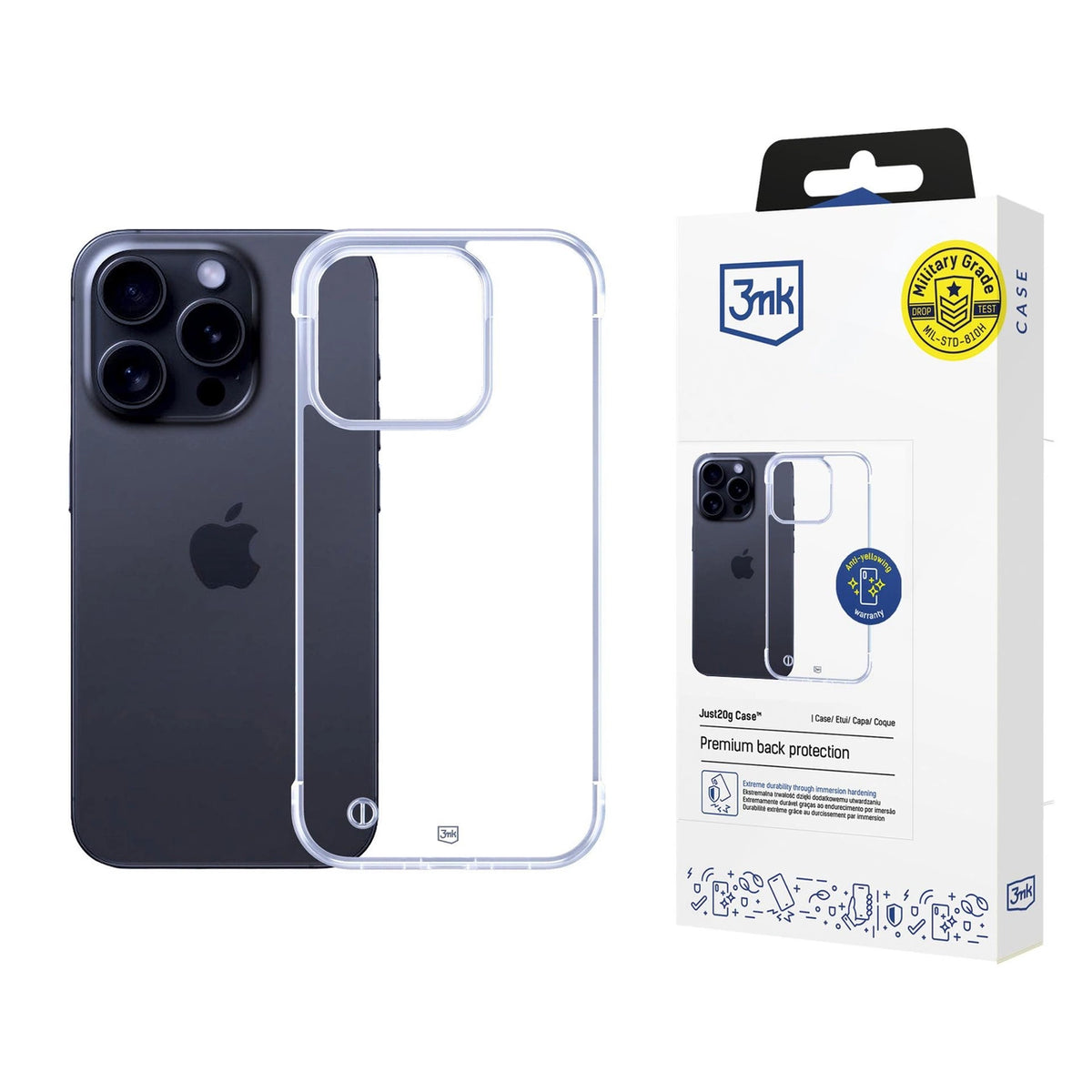 Etui 3mk Just20g Clear Case na Apple iPhone 15 Pro - przezroczyste