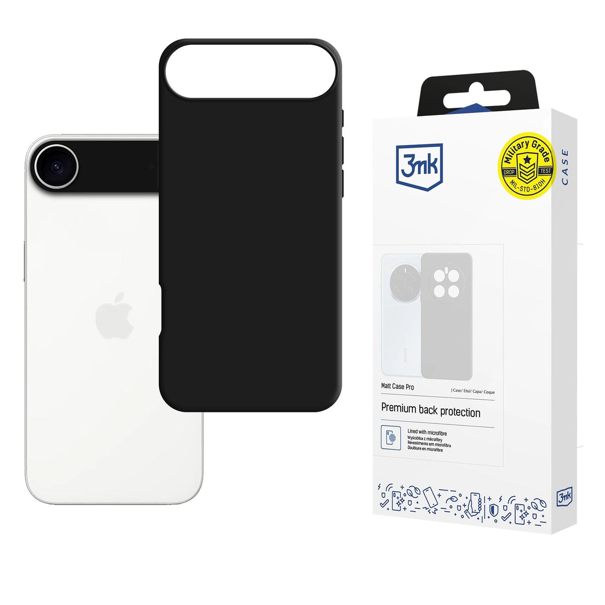 Etui 3mk Matt Case Pro na Apple iPhone 17 Air - czarne matowe