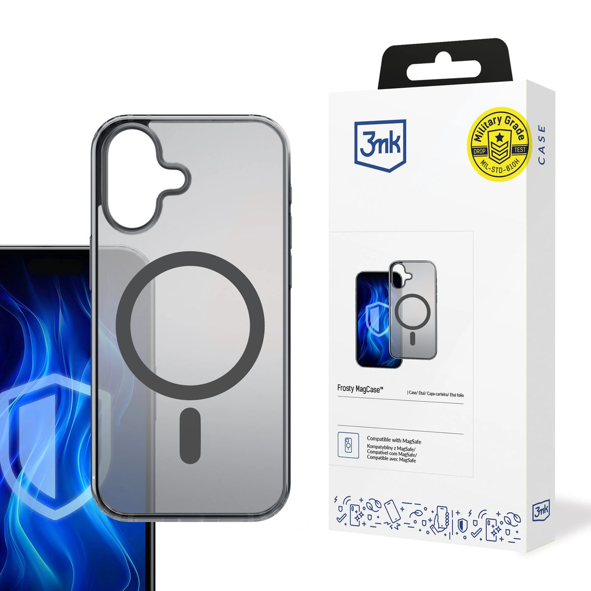 Etui 3mk Frosty MagCase na iPhone 16 Plus - czarne
