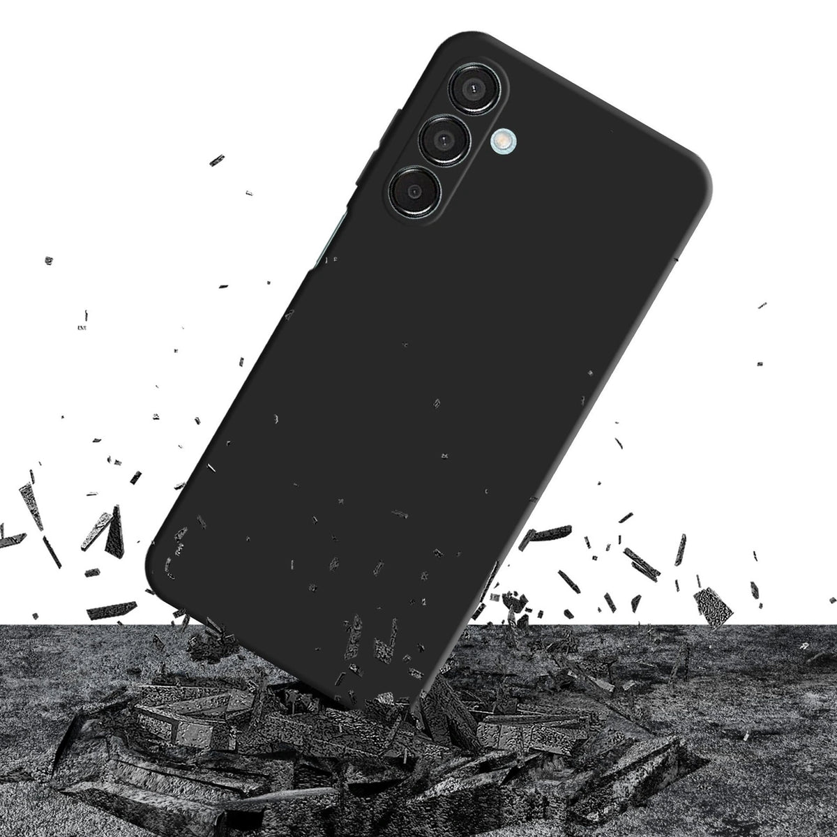 Etui 3mk Matt Case Pro na Samsung Galaxy M16 5G - czarne matowe – zdjęcie 3