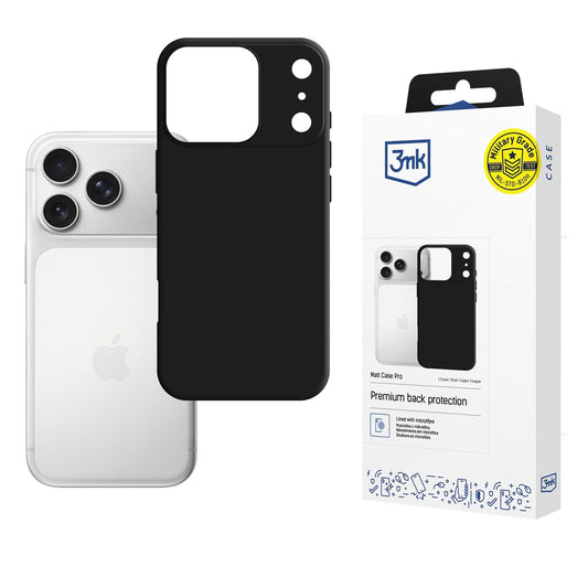 Etui 3mk Matt Case Pro na Apple iPhone 17 Pro - czarne matowe