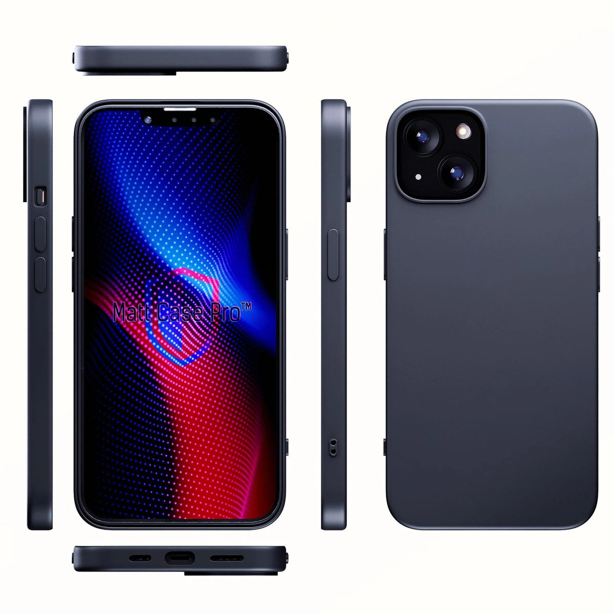 Etui 3mk Matt Case Pro na Apple iPhone 14 - czarne matowe – zdjęcie 2