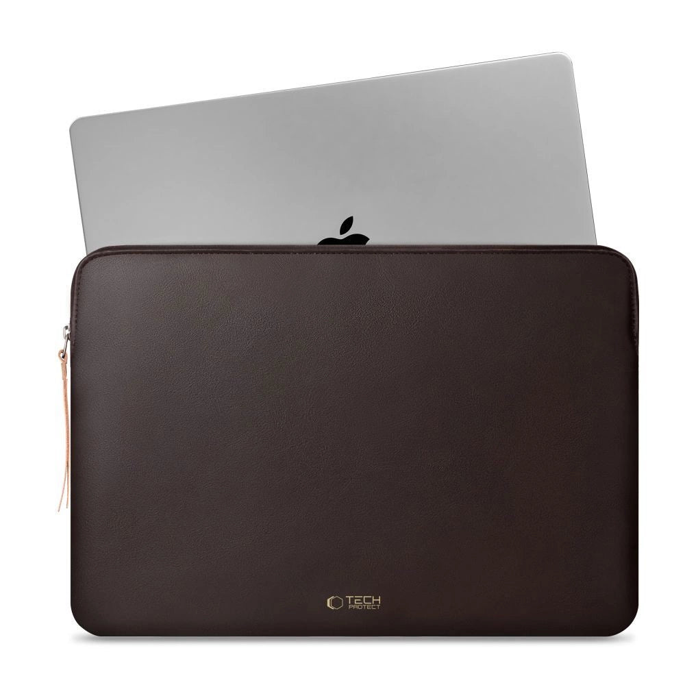 Torba Tech-Protect Fleece na laptopa 13-14" - brązowa