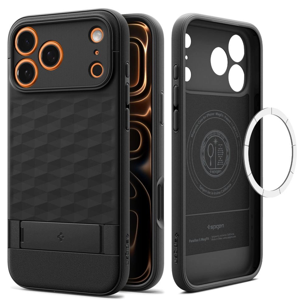 Etui Spigen Parallax "S" MagSafe na iPhone 17Pro - czarny mat