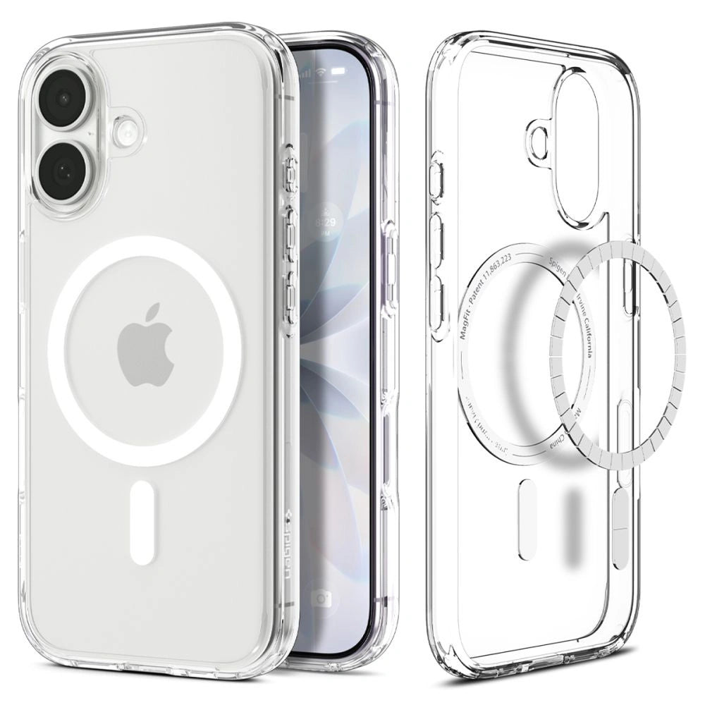 Etui Spigen Ultra Hybrid MagSafe na iPhone 17 - przezroczysto-białe