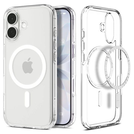 Etui Spigen Ultra Hybrid MagSafe na iPhone 17 - przezroczysto-białe