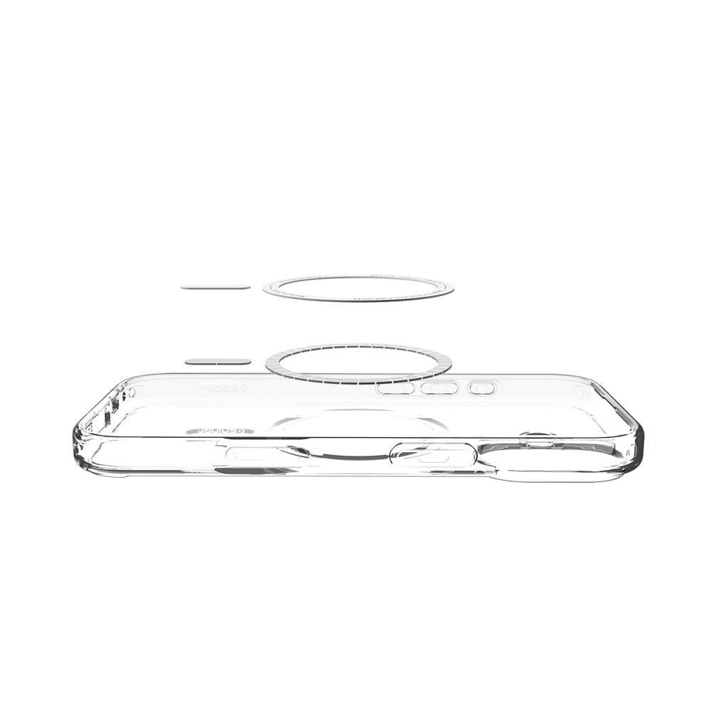 Etui Spigen Ultra Hybrid MagSafe na iPhone 17 - przezroczysto-białe – zdjęcie 7