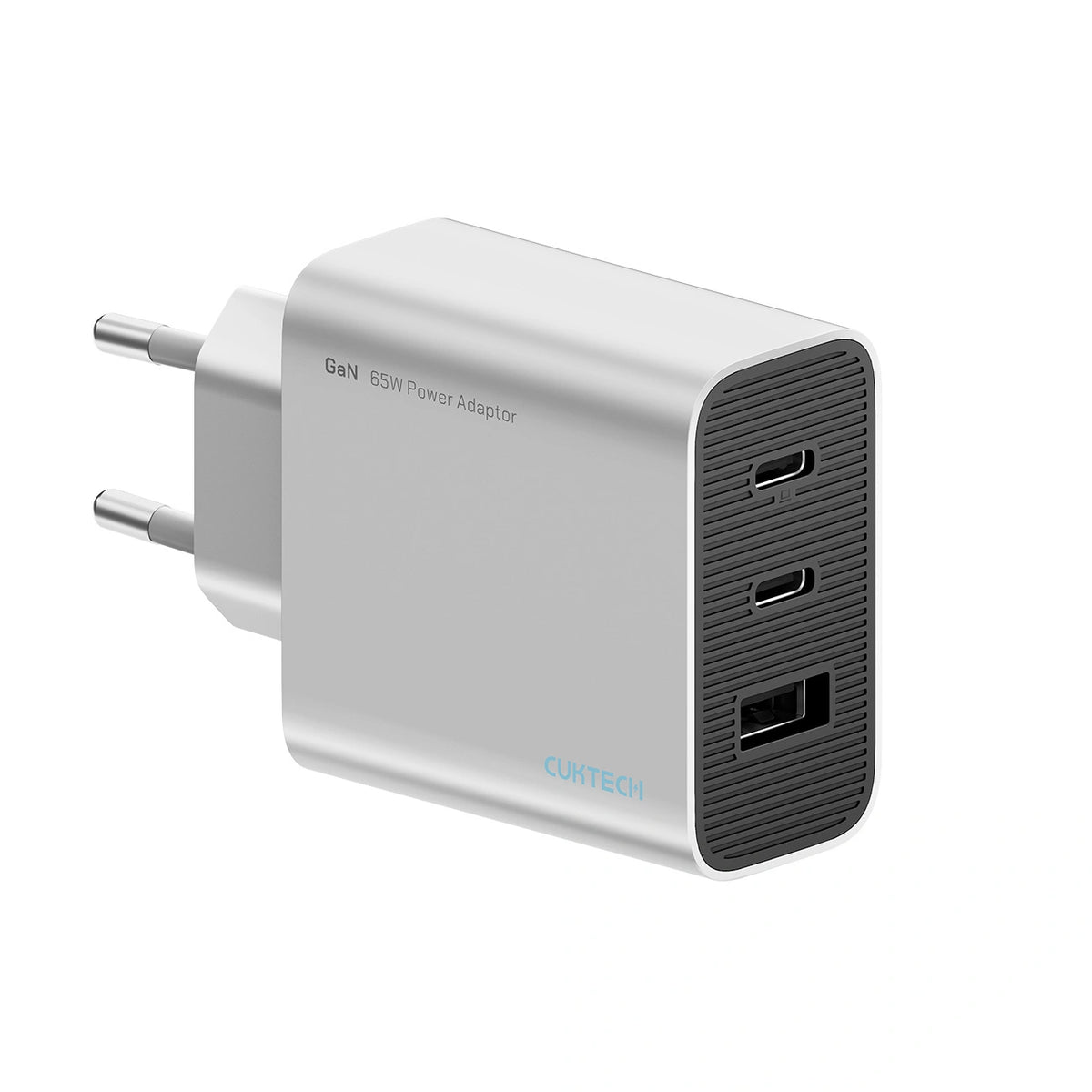 Ładowarka sieciowa Cuktech 65W GaN 2xUSB-C 1xUSB-A - szara